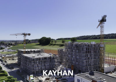 Belfaux chantier la Gotta échafaudages
