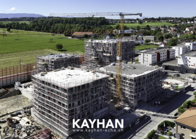 Belfaux chantier la Gotta échafaudages