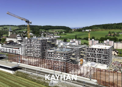 Belfaux chantier la Gotta échafaudages