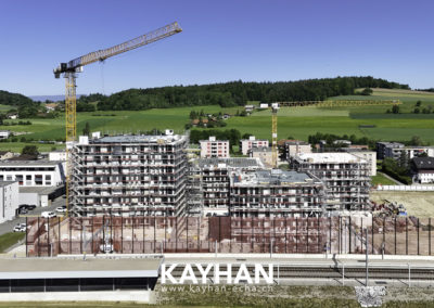 Belfaux chantier la Gotta échafaudages