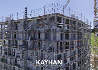 Belfaux chantier la Gotta échafaudages