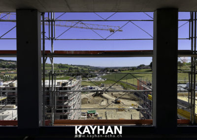 Belfaux chantier la Gotta échafaudages
