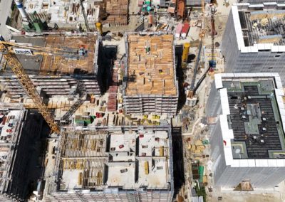 Marly Innovation Center Fribourg chantier échafaudage