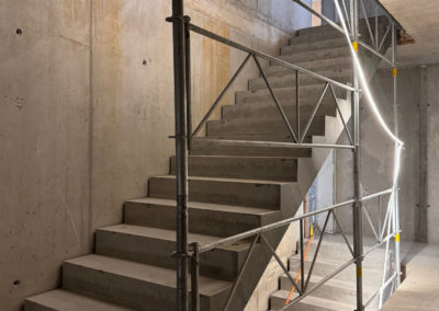 Marly Innovation Center, escalier en construction