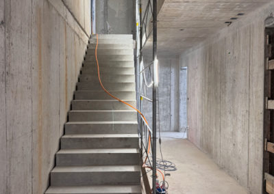 Marly Innovation Center, escalier en construction
