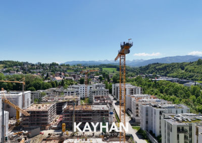 Construction du quartier Marly à l'ancienne papeterie